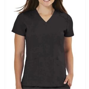 Edge by IRG Black V Neck Scrub Top SIZE 3XL NWT